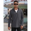 Coolmee Mens Quarter Zip Pullover Sweatshirts with Zipper Pockets Long Sleeve Golf Shirt Winter Athletic Sweater Lightweight - 2 of 4