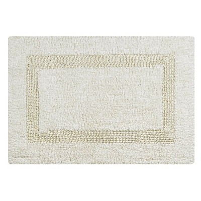 Ivory Cotton Reversible Plush Bath Rug 21" x 34"