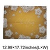 Unique Bargains Christmas Place Mats Linen Yellow White 13"x17.7" 2 Pcs - 3 of 4