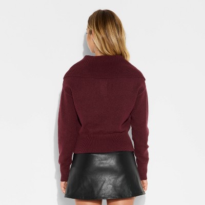 Women's Button-Down Collar Henley Sweater - Wild Fable' - image 3