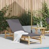 vidaXL Sun Lounger Bamboo, Dark Grey Bamboo, 100% polyester Large - 2 of 4