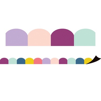 Multicolor Scalloped Magnetic Border for Classroom Decor, 48 Feet