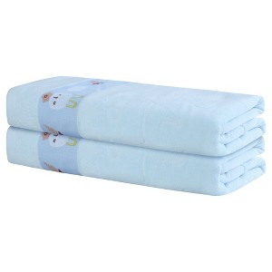 Unique Bargains Highly Absorbent Quicker Dry Breathable Bath Towels Set for Bathroom 2 Packs - 1 of 4