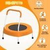 SEVOBAL Trampolines Toddler Trampoline for Kids 1 Year Plus with Handle, Baby Gifts for Boys and Girls, Indoor and Outdoor, Orange, 27.5"*27.5"*30" - 2 of 4