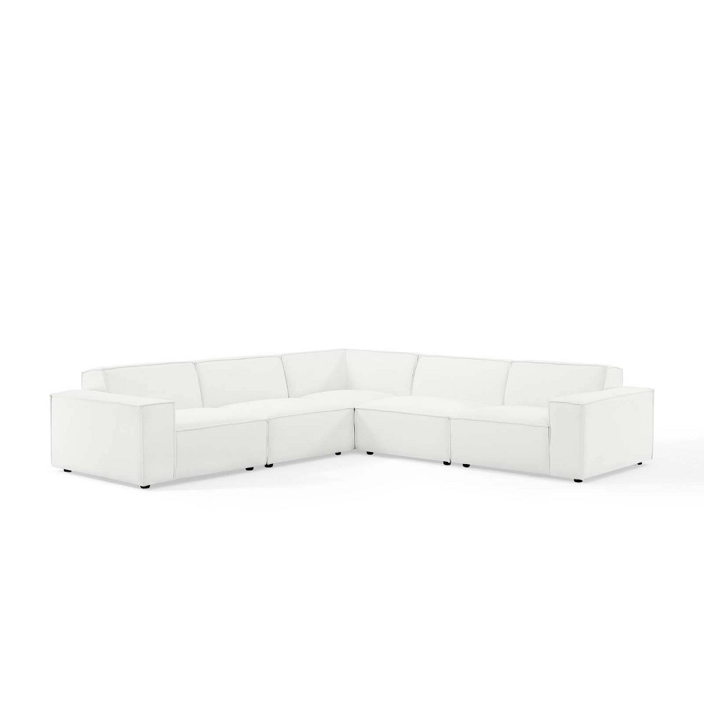 Photos - Sofa Modway 5pc Restore L-Shaped Sectional  White  