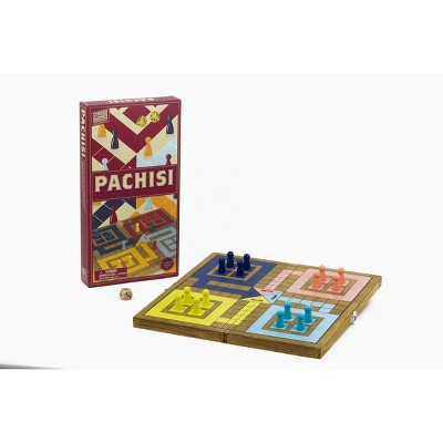 Logica Puzzles Art. Ludo - Pachisi - Board Game in Fine Wood - Strategy  Game Multiplayer - Travel Version - Orient Express Collection