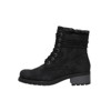 CUSHIONAIRE Rena Combat Womens Boots, Lace-Up Side Zip Ankle Boots for Women with Knit Trim and Low Block Heel - 2 of 4