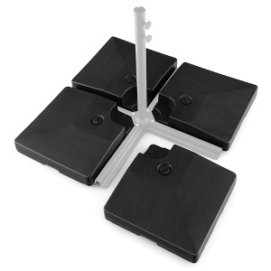 Costway 4pcs Fillable Patio Offset Cantilever Umbrella Base Stand Heavy-Duty  Square - 1 of 4