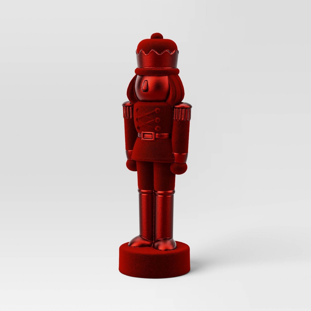 11.5" Christmas Red Nutcracker Foiled with Glittered Finish - Wondershop™