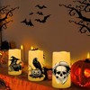 3/6 set of Halloween candle lights, flickering flameless candles - 3 of 4