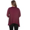 Plus Elbow Length Sleeve Open Cardigan - 24seven Comfort Apparel™ - 3 of 4