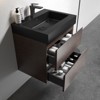 Vynxaria 24"L x 18.1"W Matte Black Quartz Bathroom Sink Integrated Basin with Overflow - 2 of 4