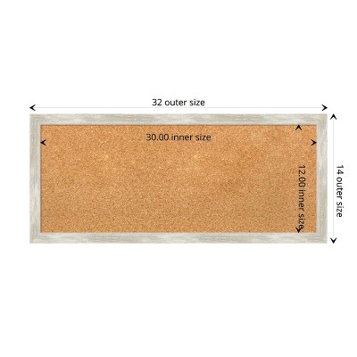 Natural Cork Board with Crackled Metallic Narrow Frame