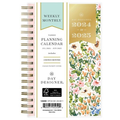 Day Designer 2024-25 Weekly/Monthly Planner 6.125&#34;x3.625&#34; Wirebound Ashley Cottage