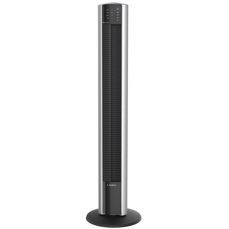 Lasko T48332 XtraAir 48 Inch 3 Speed Quiet Widespread Oscillating Home Tower Fan with Remote, Electronic Controls, 8 Hour Timer, and Nighttime Setting, 1 of 7