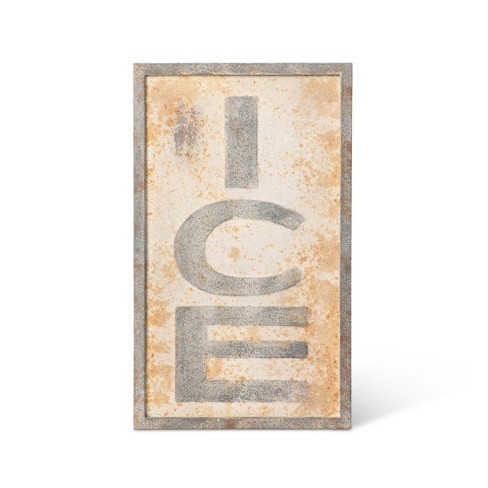 Park Hill Collection Aged Metal Ice Sign - image 1 of 4