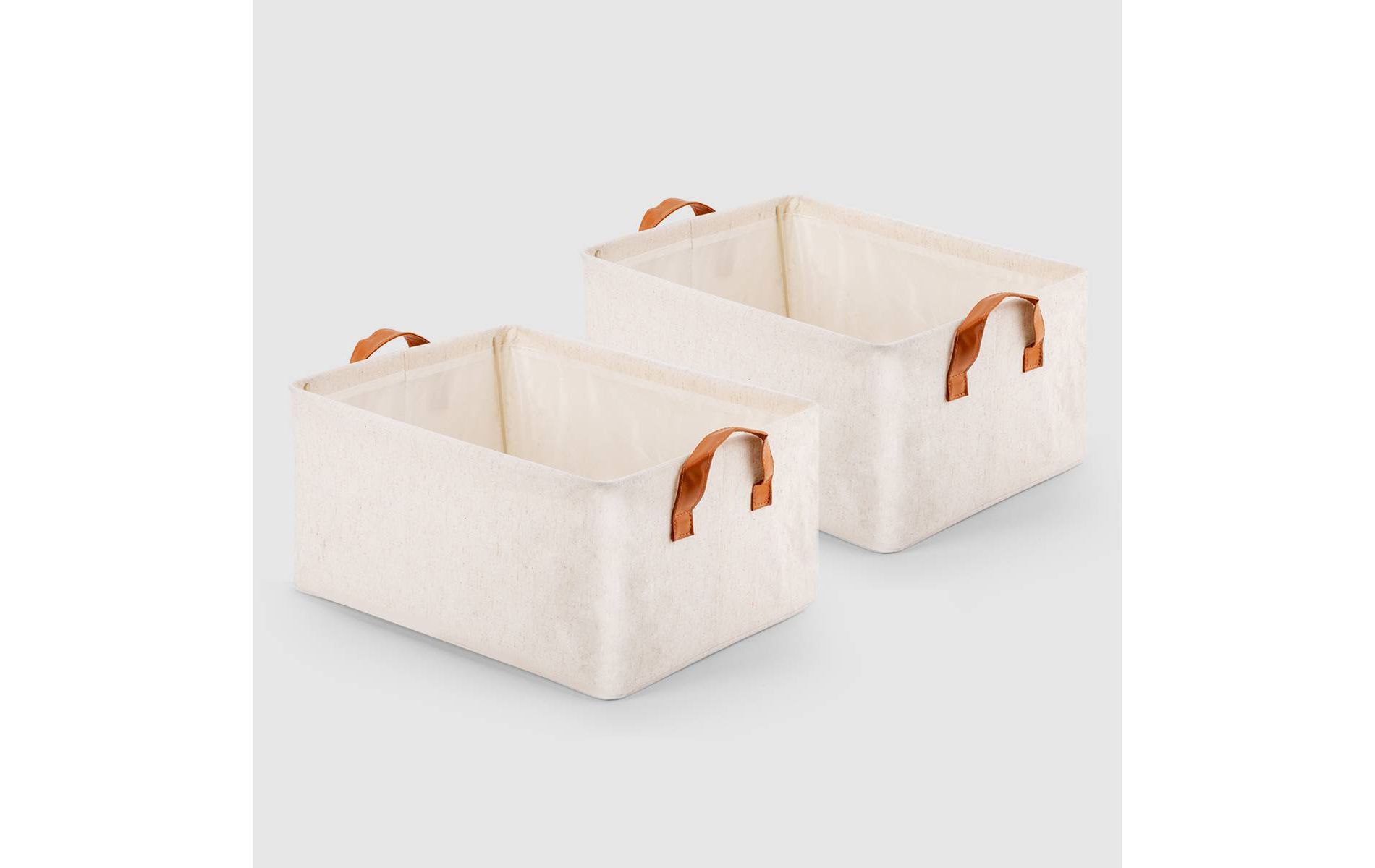 VUSIGN Non-Woven Storage with Handle Large Light Beige
