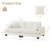 Arceso 88'' Adjustable Back Height Upholstered Sofa, 3-seater Sofa with Adjustable headrest, Solid rubberwood frame, Four toss pillows included - 3 of 4