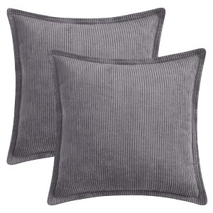 REGALWOVEN Striped Corduroy Decorative Throw Pillow Covers for Couch Bed Sofa Home Decor 2 Pcs - 1 of 4