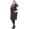 Plus Size Diamond Quilted Hooded Puffer Vest-White Mark - 2 of 4