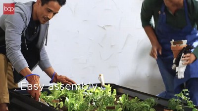 Silver Outdoor Steel Raised Garden Bed Planter Box