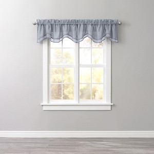BrylaneHome BH Studio Sheer Voile Layered Valance - 1 of 3