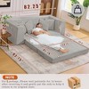 Sapphtopaz 82.25" 2-in-1 Couches for Living Room Convertible Sofa Bed Pull Out Sleeper Couch with 5 Pillows&Cup Holders Couch Bed for Bedroom - 4 of 4