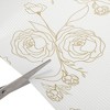 Unique Bargains Rose White Background Shelf Liner 59.06"x17.72" Gold White 1 Pc - 4 of 4