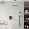 CASAINC 3-Spray Pattern 12 Inches Ceiling Mount Shower System / Set Shower Head and Functional Handheld (Valve Included) - 3 of 4