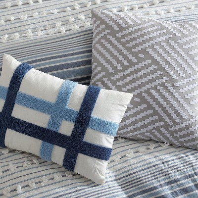 Navy Cotton Down Alternative Reversible King Comforter Set