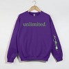 Unlimited Green Broom Front & Full Sleeve Design - Women's Graphic Sweatshirt - 3 of 4