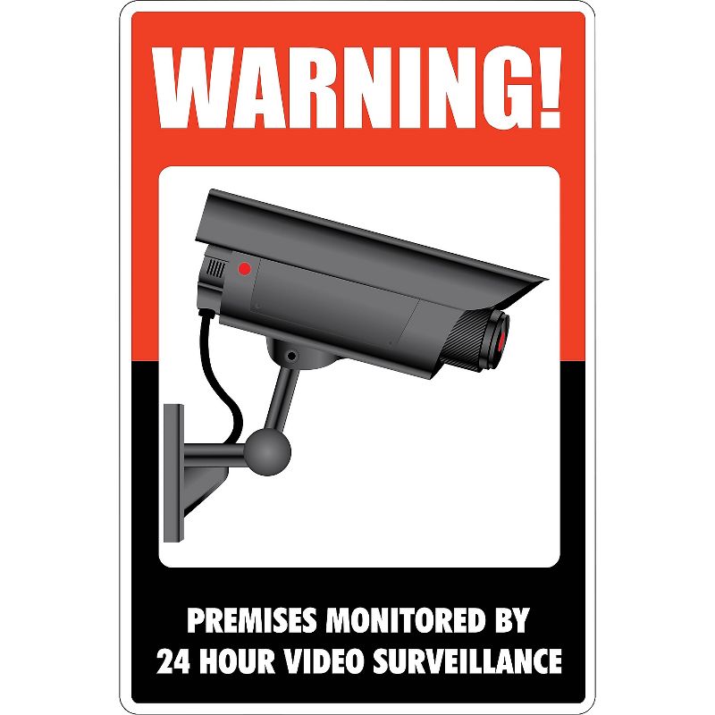 Cosco Surveillance Sign 8 x 12 1 Each 098381, 1 of 2