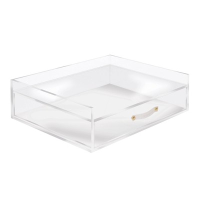RUSSELL + HAZEL Acrylic Inbox & Drawer: Clear Desk Organizer, Office Supplies, 12.5" W x 10.5" D x 3.75" H