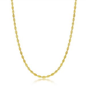 Links of Italy Sterling Silver 2mm Oval Moon-Cut Chain  - Available Sizes: 16  , 18  , 20  , 22  , 24  Inches - 1 of 2