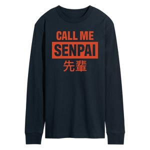 Men's - Instant Message - Call Me Senpai Long Sleeve Graphic T-Shirt - 1 of 4