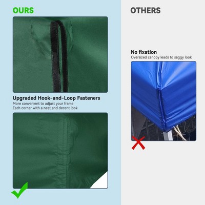 Green Polyester Outdoor Gazebo Replacement Canopy Cover