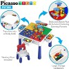 PICASSO-TILES Bricks Building Blocks with Marble Run 581PCS, Activity Table and Chair for Kids, Construction STEM Educational Toy - 2 of 4