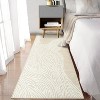 Washable Area Rug Non-Slip, Modern Abstract Low Pile Faux Wool Carpet for Living Room , Non-Shedding Accent Rug - 2 of 4
