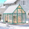 GustoWave 6 x 7 ft Greenhouse, Polycarbonate Walk-in Greenhouse with Aluminum Frame - 2 of 4
