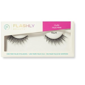 Flashly Beauty - FluffIt Faux Mink - False Eyelashes - Flaunt - Black - 1 of 4