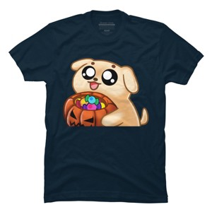 Men's Design By Humans Halloween Candy Pup By Puppers T-Shirt - 1 of 4