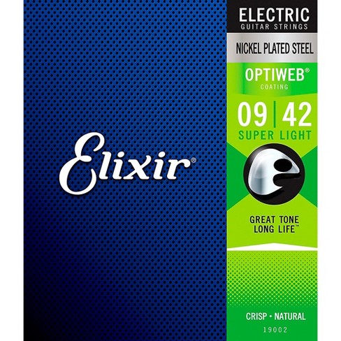 Elixir Electric Guitar Strings With OPTIWEB Coating, Super Light (.009-.042) - image 1 of 3