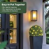 Artificial Plant Topiary Ball, Pre-Lit Artificial Topiary Plant With 8 Mode, LED Lights, Battery Operated,and Remote Control, Light Plant Ball - 2 of 4