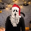 Fun World Scream Ghost Face Santa Adult Costume Mask - 2 of 4