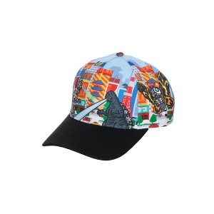 Godzilla Cityscape Monsters Cartoon All Over Print Snapback Hat for Men - 1 of 4