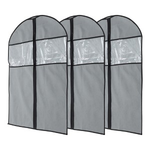 Unique Bargains Dustproof Double Window Garment Bag 3 Pcs - 1 of 4