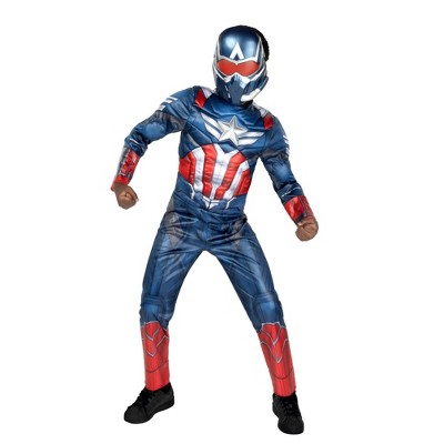 Marvel Boys' Captain America Sam Wilson Halloween Costume Jumpsuit