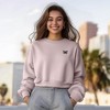 Dalix Butterfly Embroidered Fleece Relaxed Boxy Fit Long Sleeve Crewneck Sweatshirt Womens - 3 of 4