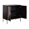 Treasure Trove Accents 2 Door Cabinet Midnight Hour Champagne: Modern Design, Gold Accents, Metal Legs - 3 of 4