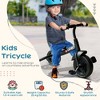 Whisen Kids’ Riding-on Tricycle with Ergonomic Seat, Removable Front Wheel, Bell and Mudguard, Indoor/Outdoor Riding Toy Gift - 3 of 4